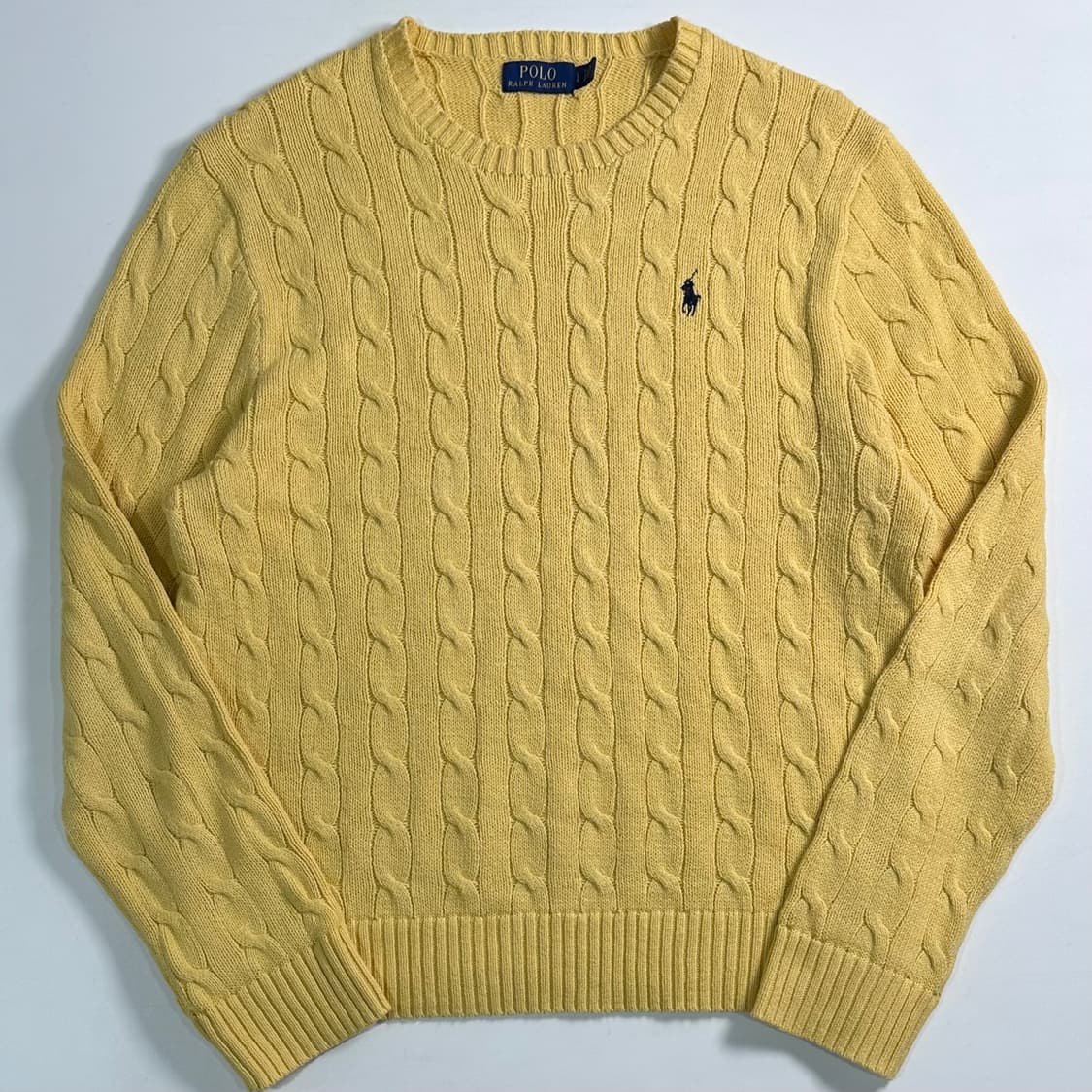 폴로 랄프로렌 옐로우 케이블 니트 상품이미지1