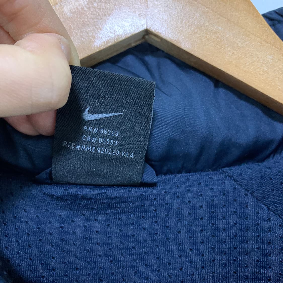 나이키 오버사이즈 빈티지 바람막이 네이비 루즈핏 남녀공용 상품이미지6