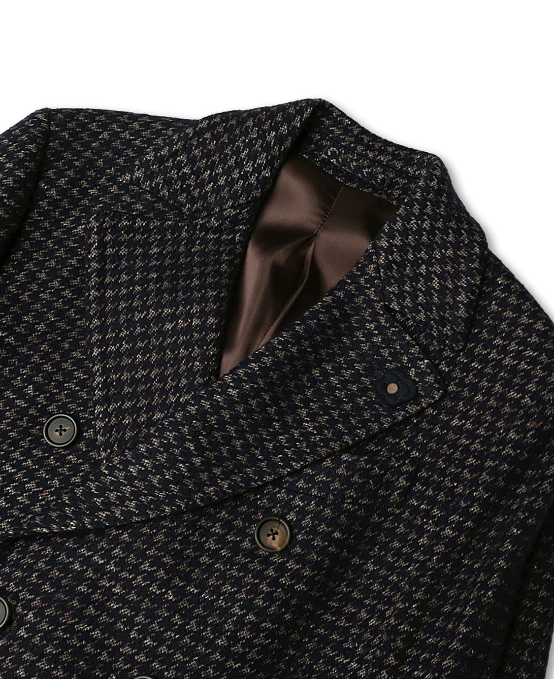 라르디니 [Lardini] 라나 울 리노 플랙스 패턴 이태리 폴로 코트 상품이미지2