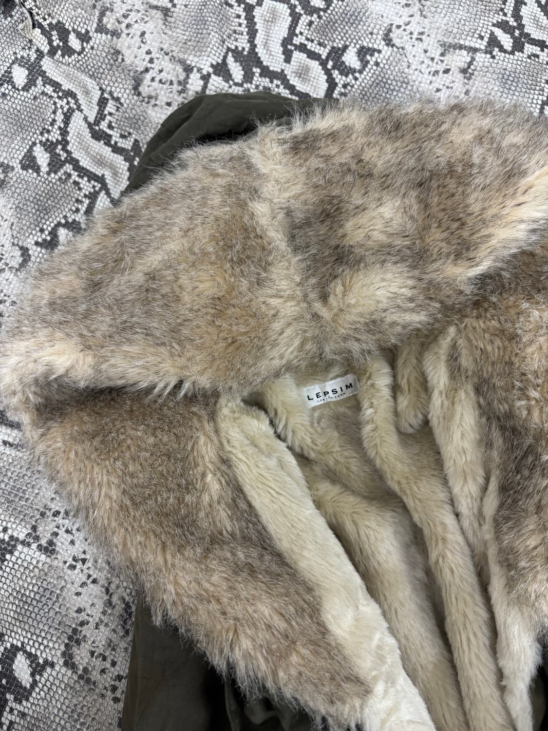 Grunge Mood Fur Trimming Parka 상품이미지5