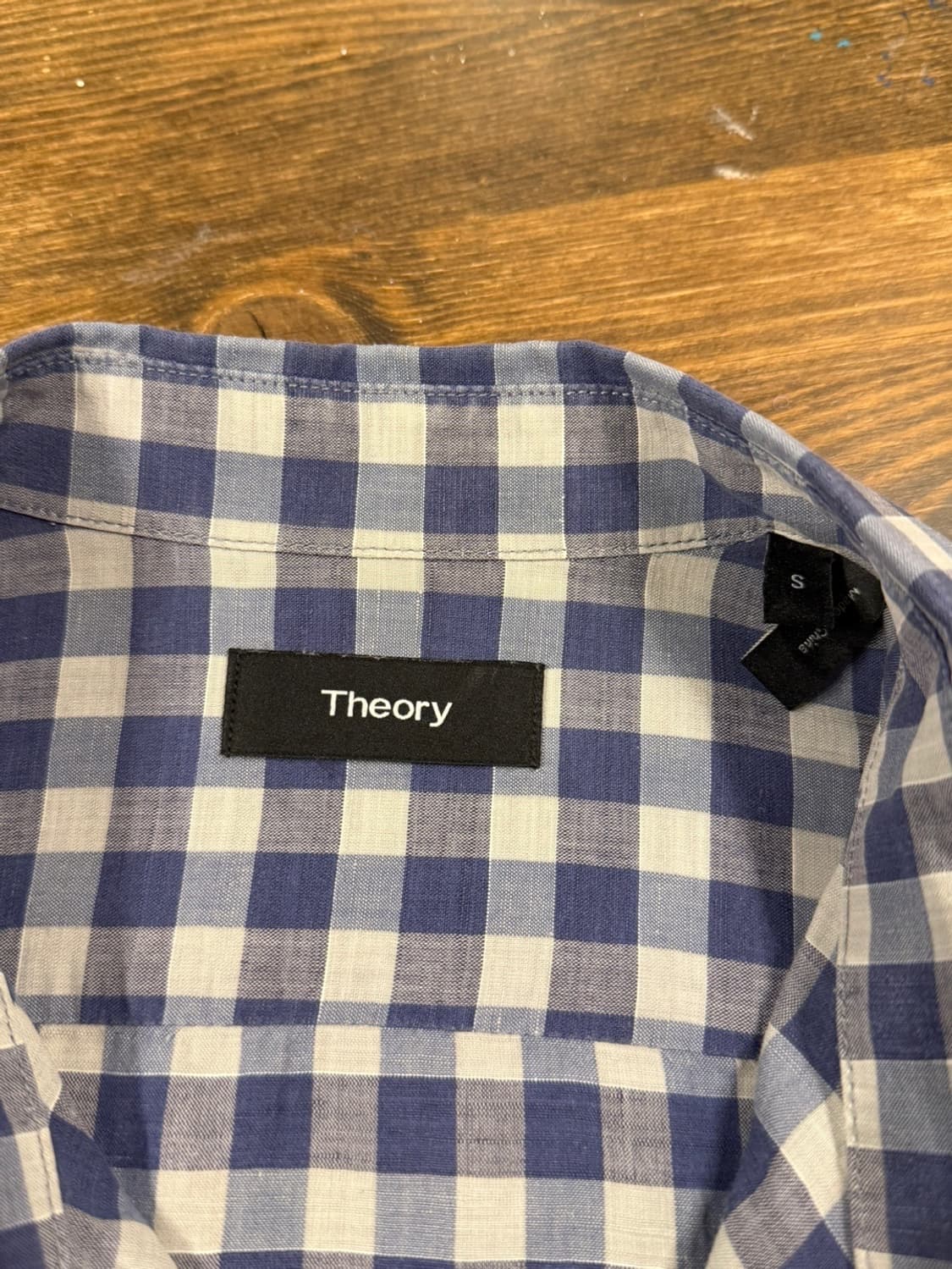 띠어리 체크 셔츠 슬림100 상품이미지8