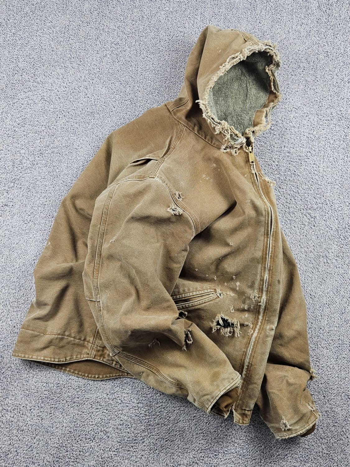 칼하트 J141 쉐르파 덕 캔버스 후드 워크 자켓 ( L )/ 10539 상품이미지4