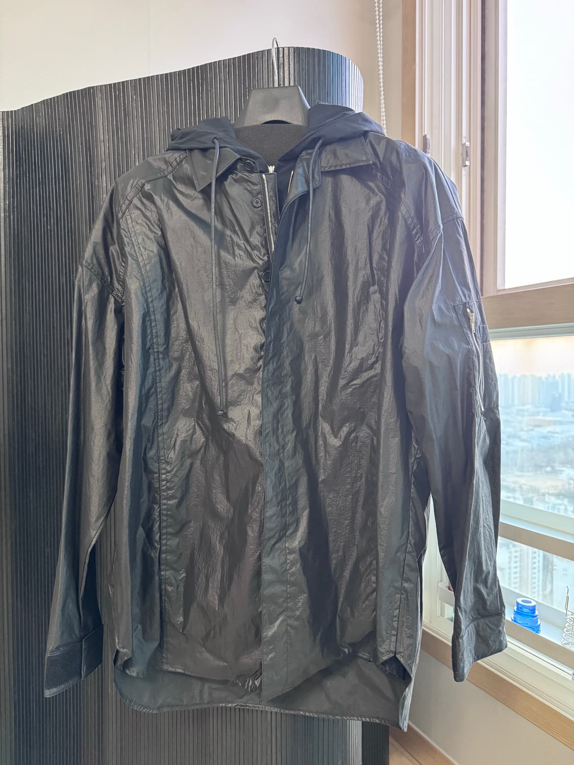 준지 나일론 후드 탈부착 바람막이 셔츠자켓 상품이미지1