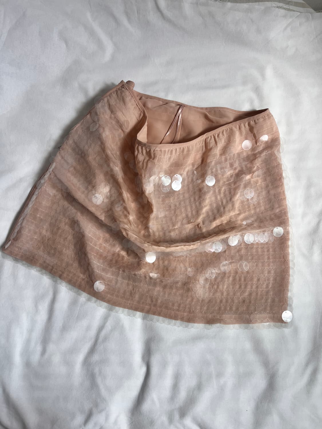 Apricot sequin mini skirt 상품이미지1