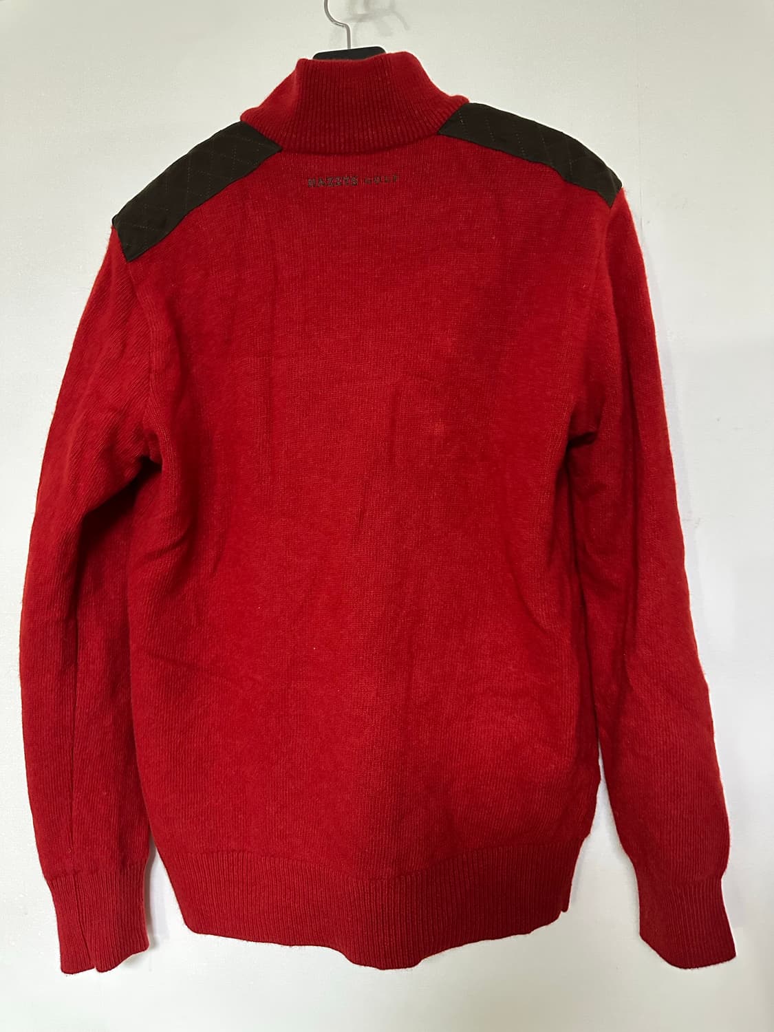 헤지스 골프 남성 레드 하프넥 니트 상품이미지2