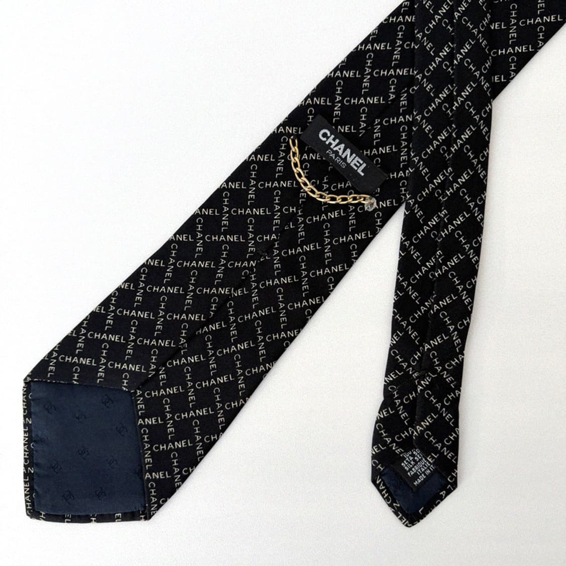 샤넬 빈티지 넥타이 (CHNEL 폰트 로고) 상품이미지5