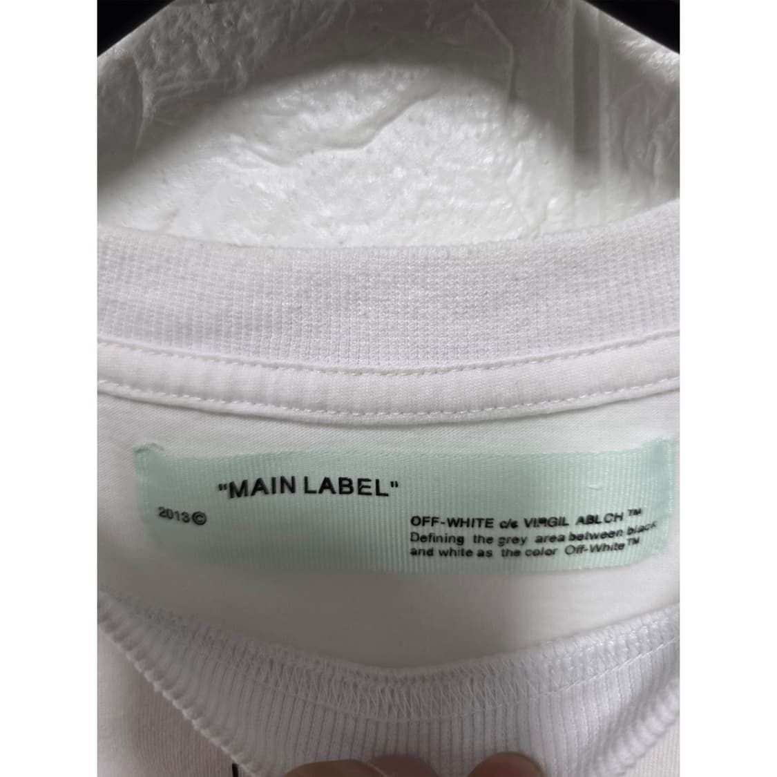 오프화이트 메인라벨 반팔티 XL 상품이미지2