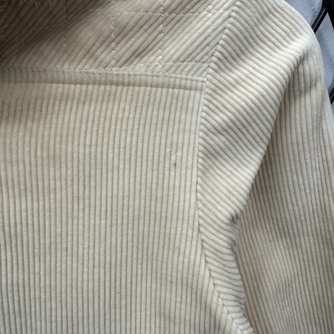 90s 입생로랑 YSL 코듀로이 롱 파카 퍼후드 포켓 포인트 베이지 상품이미지6