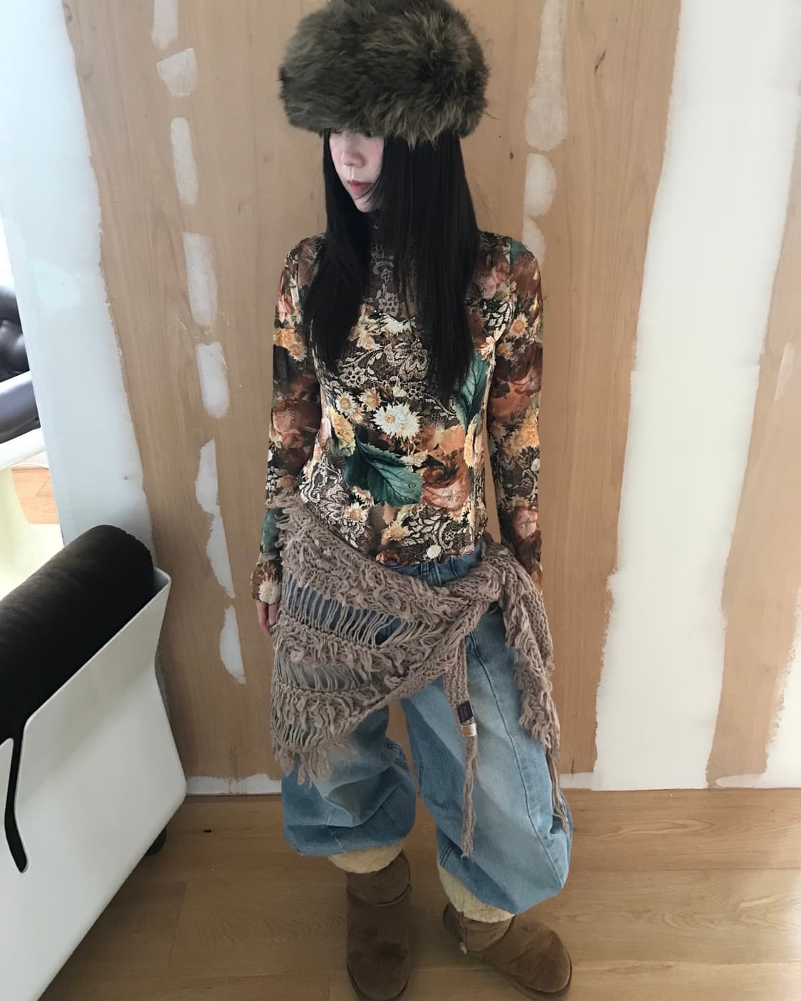 vintage net scarf 상품이미지1