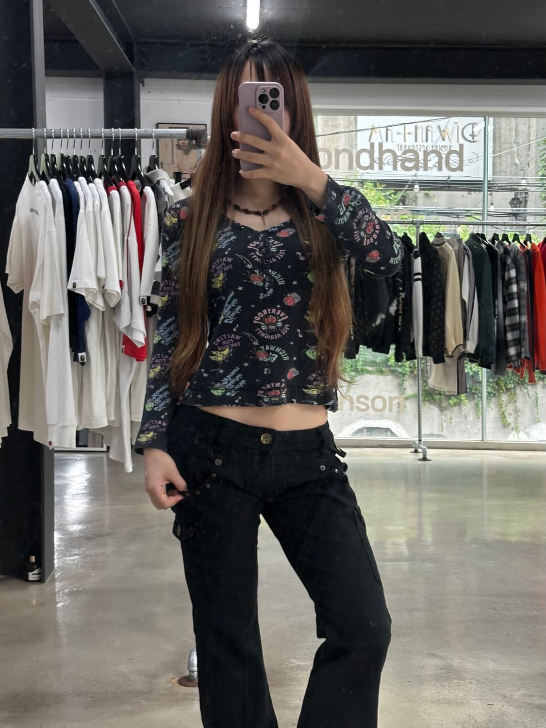 히스테릭글래머 과일밴드 프린팅 버튼 롱슬리브  상품이미지2