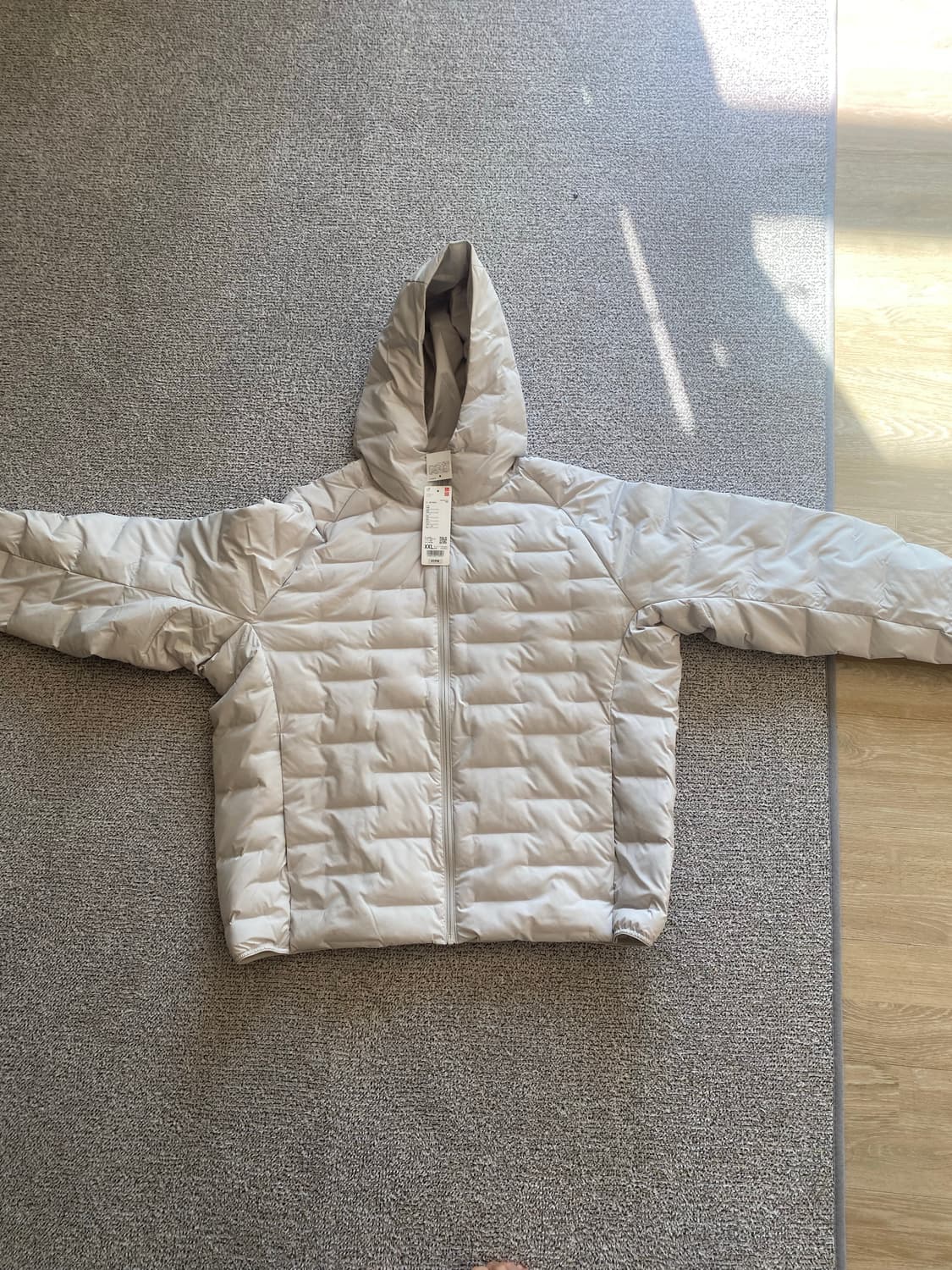 유니클로 퍼프텍 파카 XXL Off White(택도 안 뜯은 새상품이에요 상품이미지1