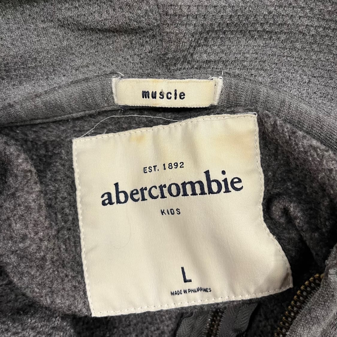 아베크롬비 그레이 딱붙 후드집업  상품이미지5