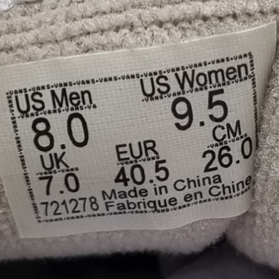 반스 스케이트 로우 아이보리 남성스니커즈260 상품이미지6