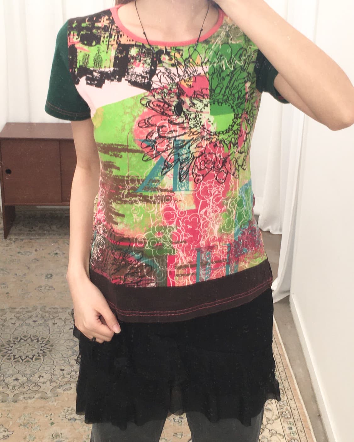 디자인 반팔 탑 상품이미지4