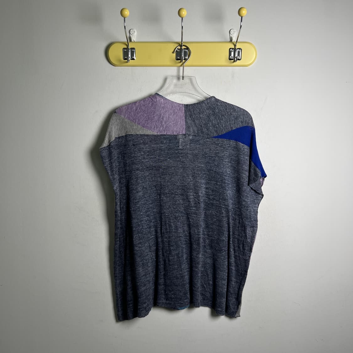 이세이미야케 플랜테이션 패치워크 기하학 니트 베스트 M 상품이미지2