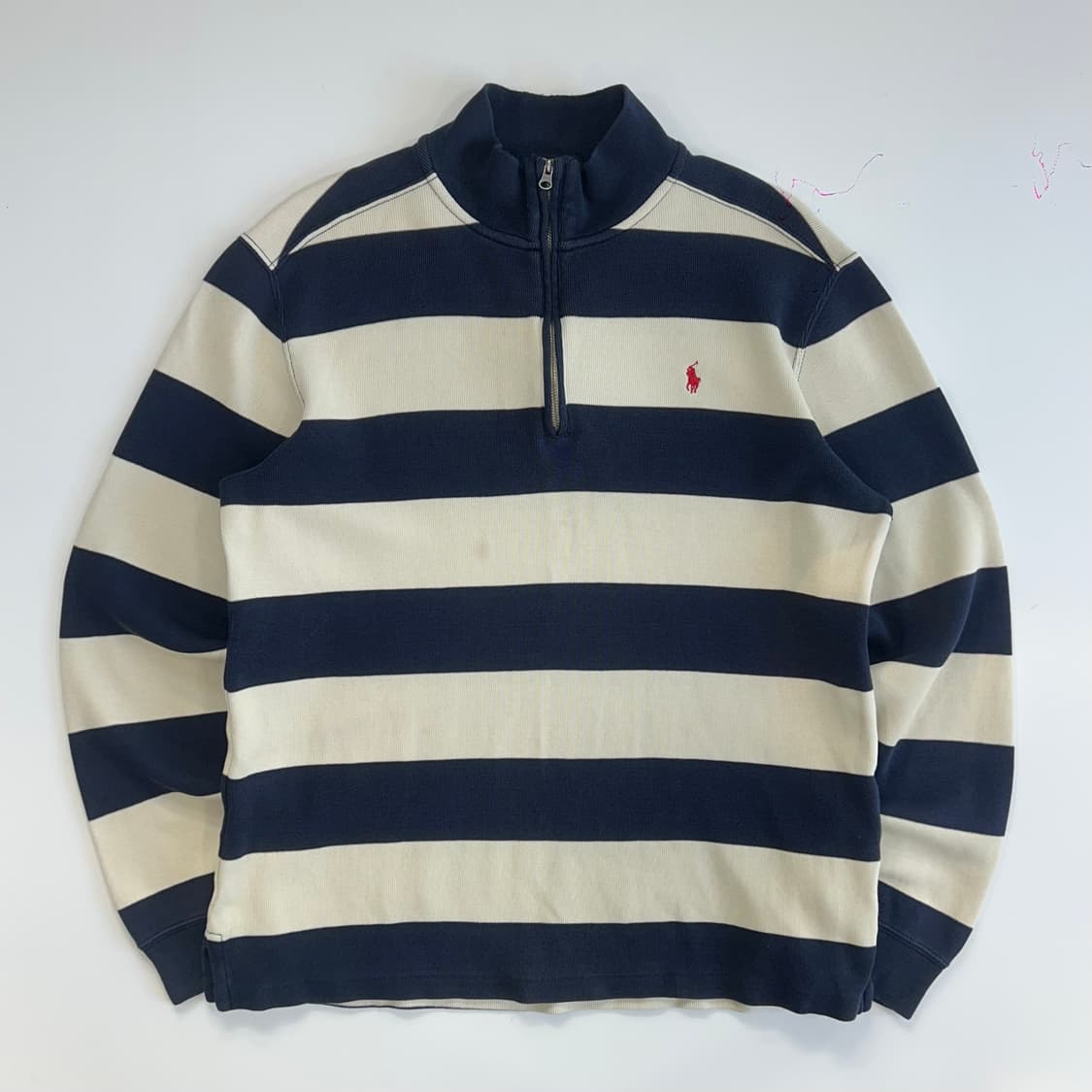 Polo 폴로 레드포니 네이비 스트라이프 반집업 상품이미지3