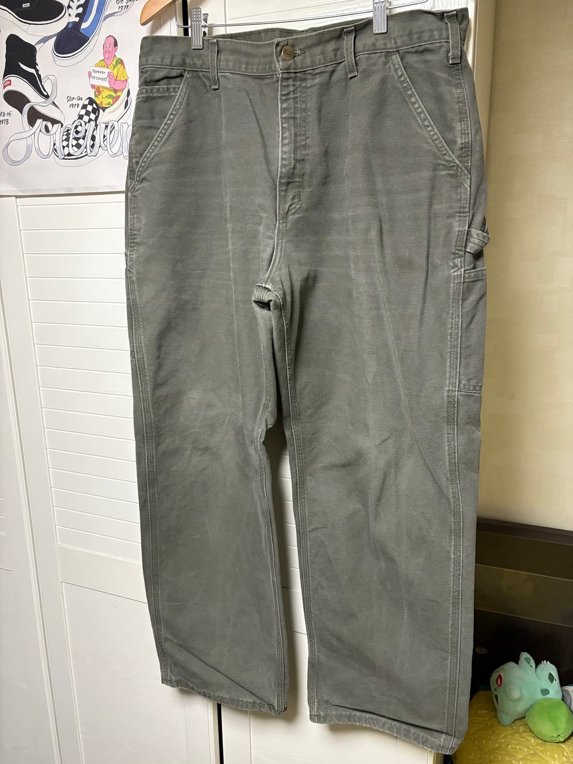 칼하트 B11 MOS(모스 그린) 워크팬츠 덩가리핏 36/30 상품이미지1