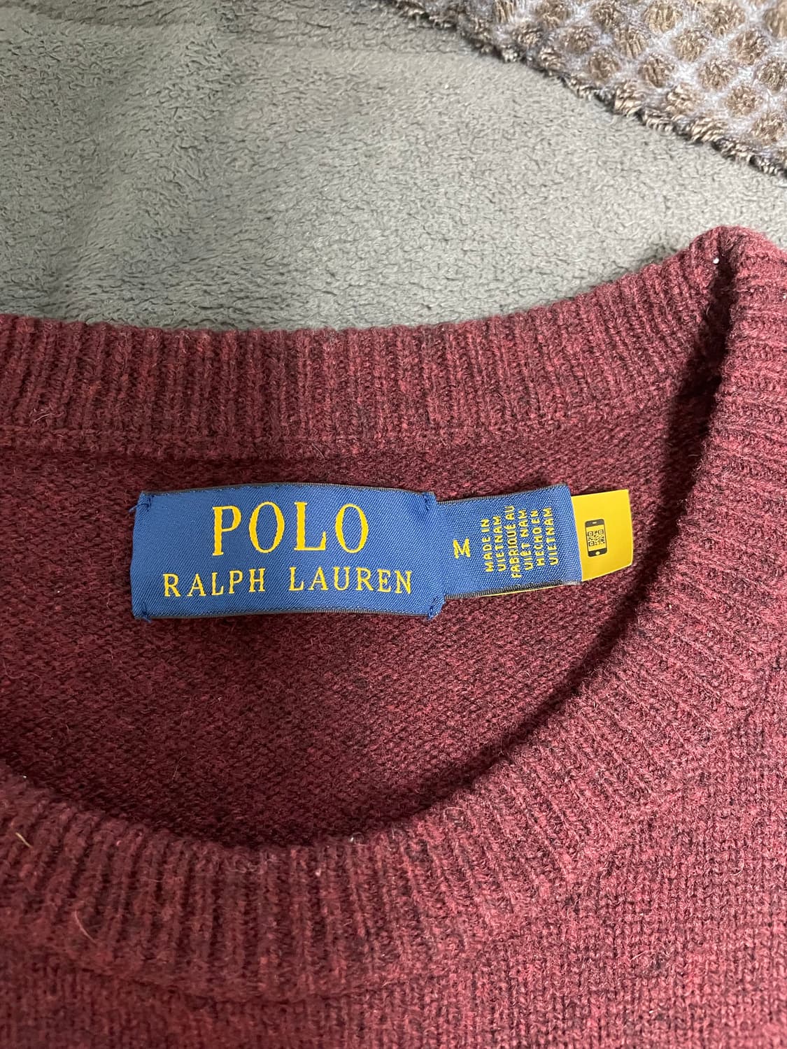 폴로 버건디 울 니트 상품이미지3