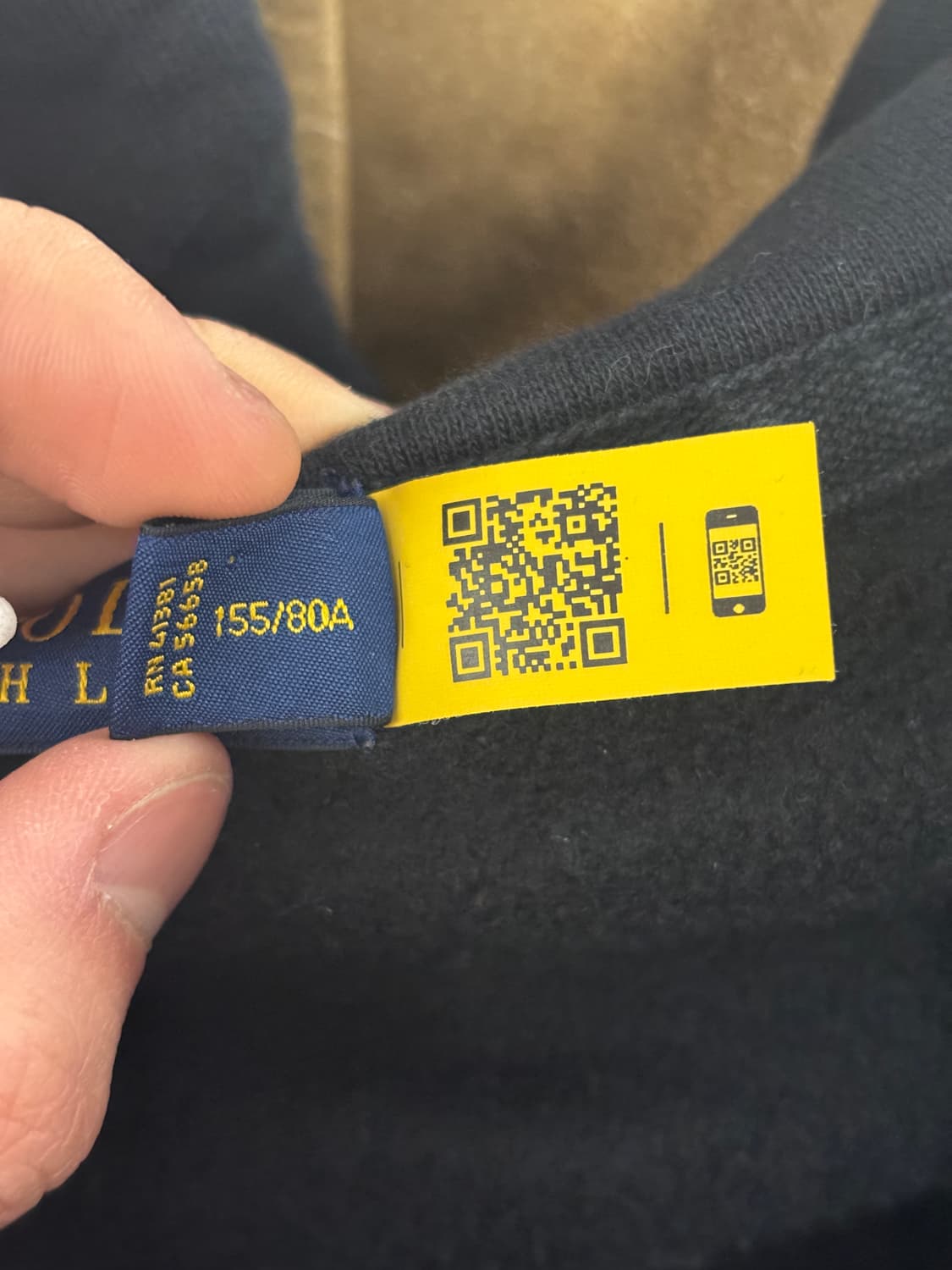 폴로 랄프로렌 화이트 포니 후드집업 블랙 XS 상품이미지5