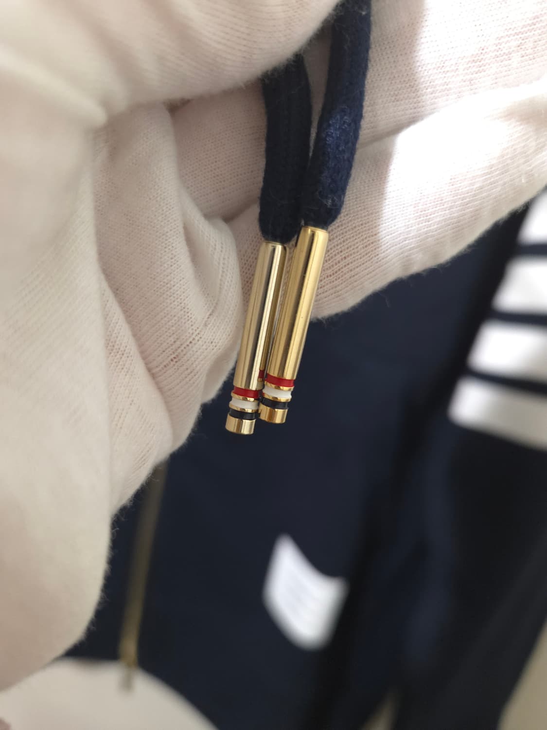 [새상품급, 5Size] 톰브라운 사선완장 금장 후드집업  상품이미지6