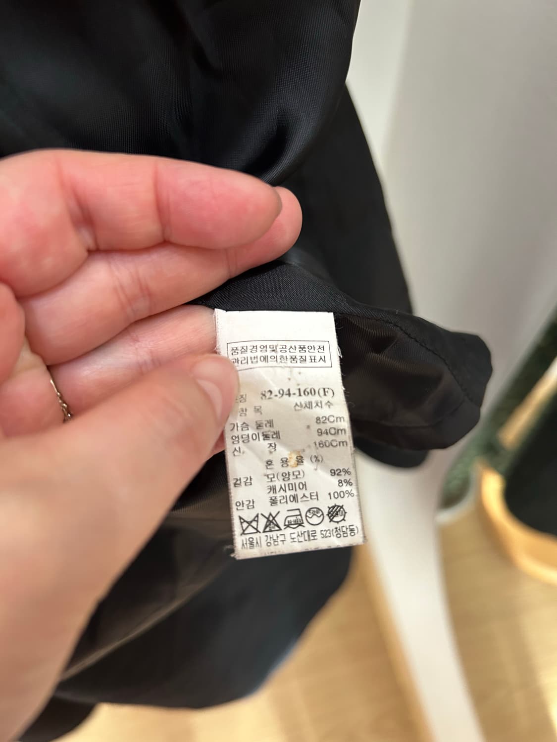 TIME 케시미어 블랙 코트 상품이미지6