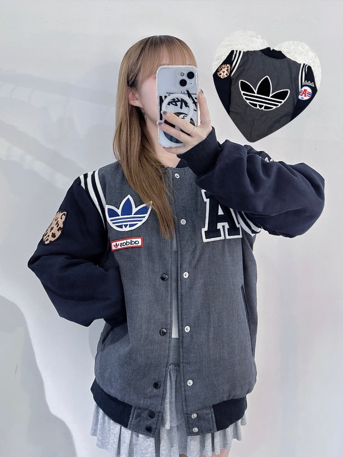 아디다스 레오파드 빅로고 바시티자켓 상품이미지1