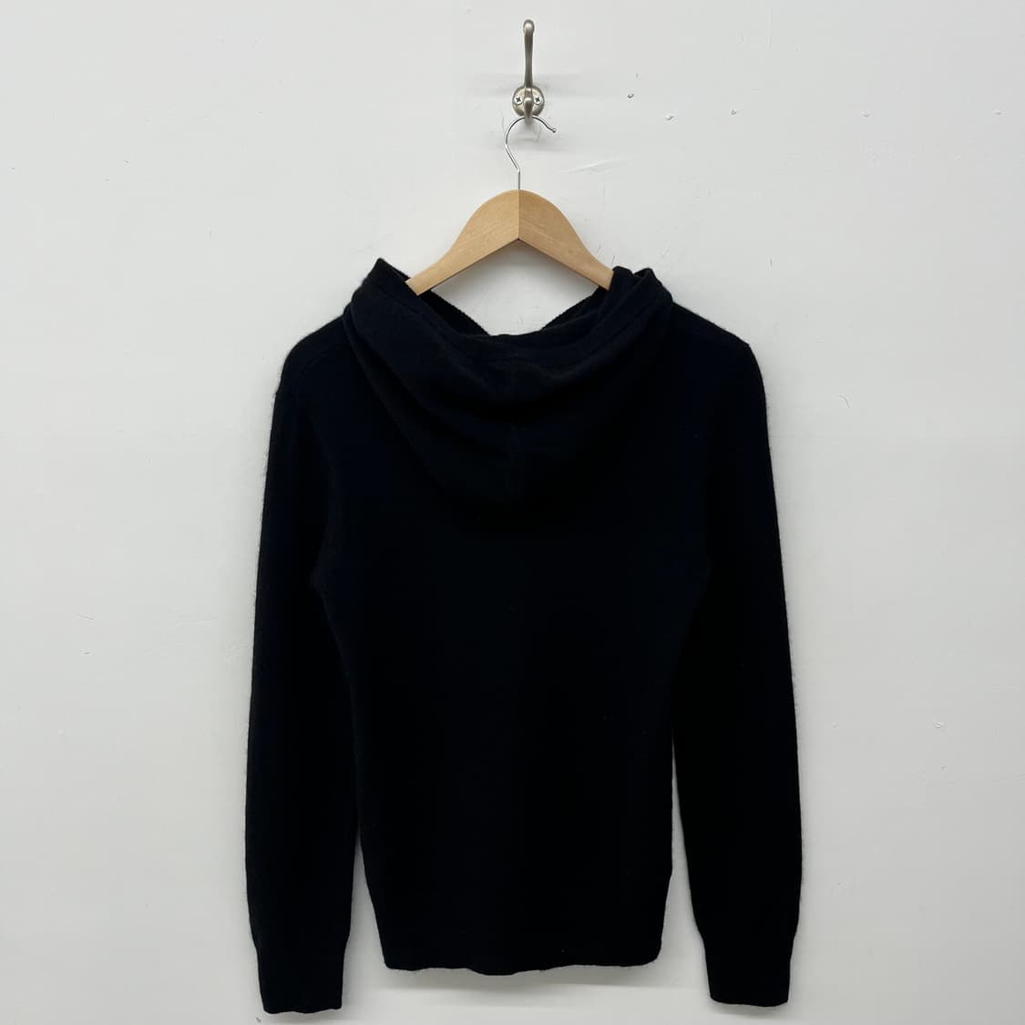 캐시미어 블랙 후드 니트 긴팔 여s 상품이미지4