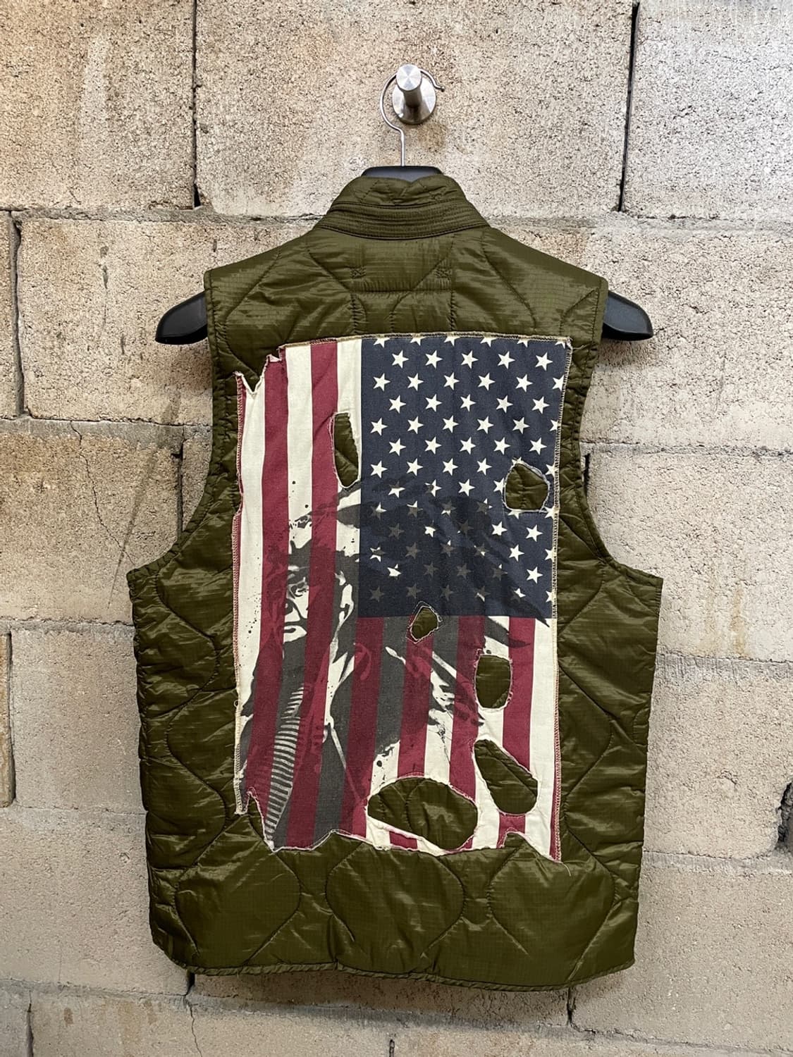 데님 서플라이 x 랄프로렌 성조기 프린팅 나일론 퀄팅 베스트 상품이미지4