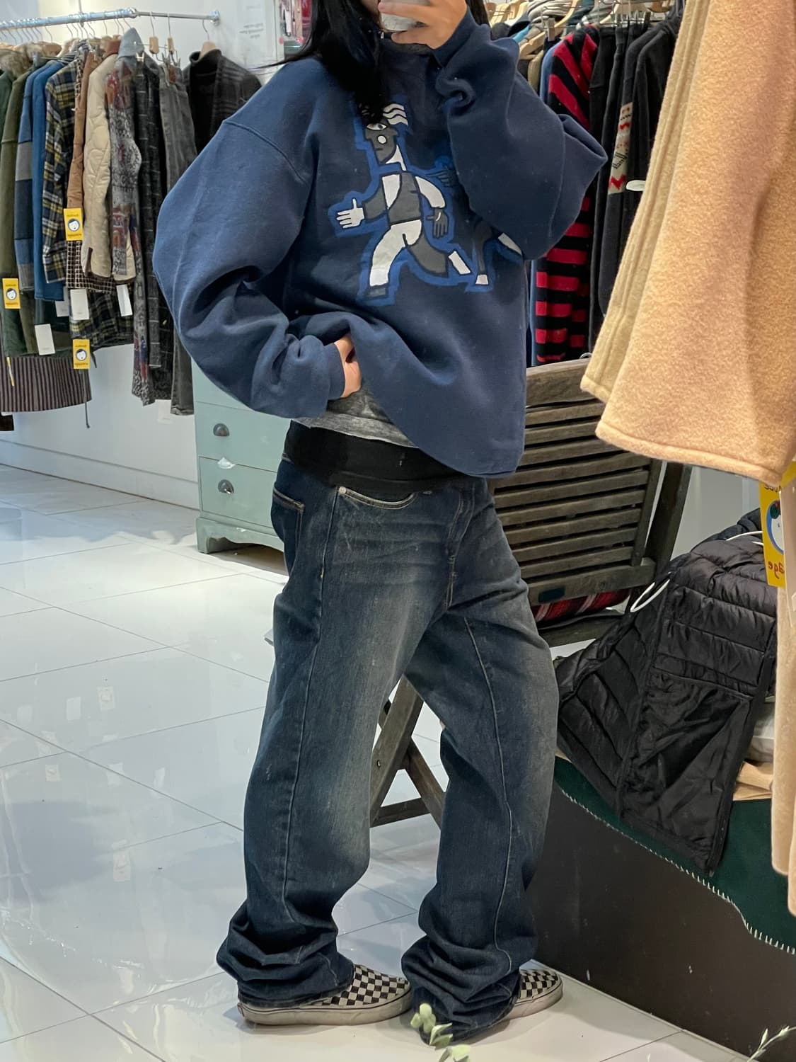 일본빈티지 청바지 (새깅 로우라이즈추천)  상품이미지3