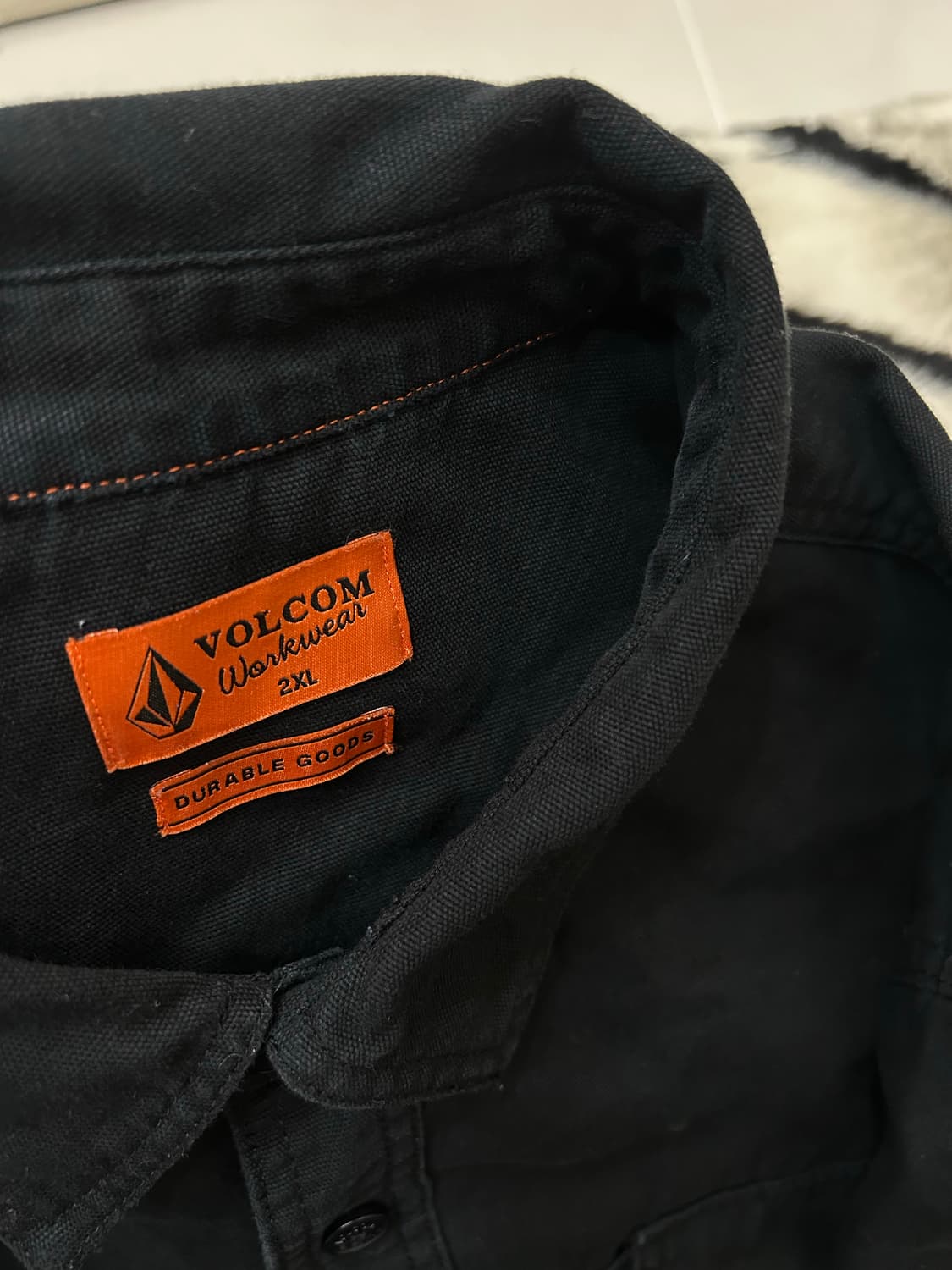 [XXL]Volcom 투포켓 캔버스 워크셔츠/블랙 상품이미지5