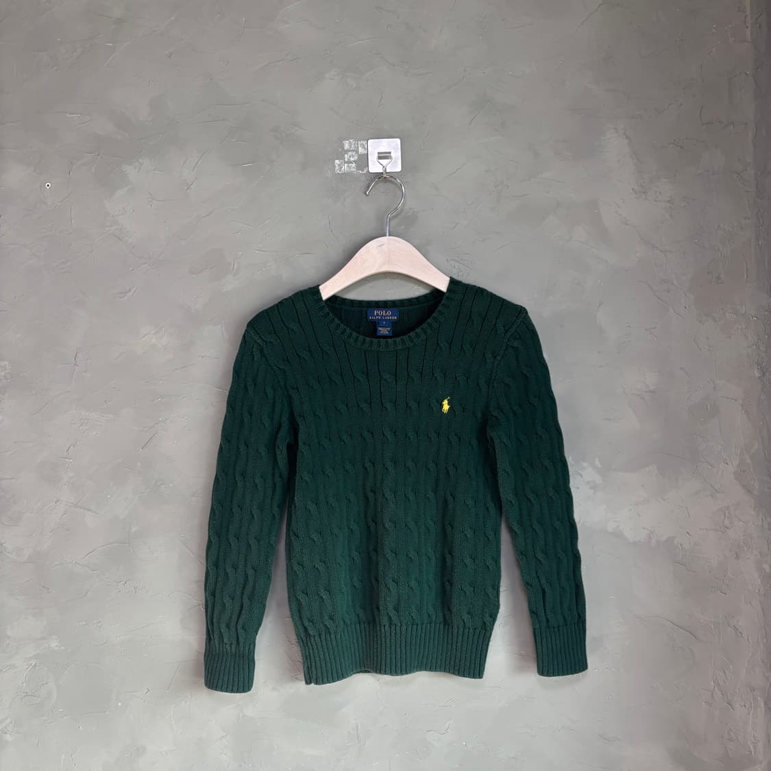 폴로 랄프로렌 꽈배기 니트 그린 상품이미지1