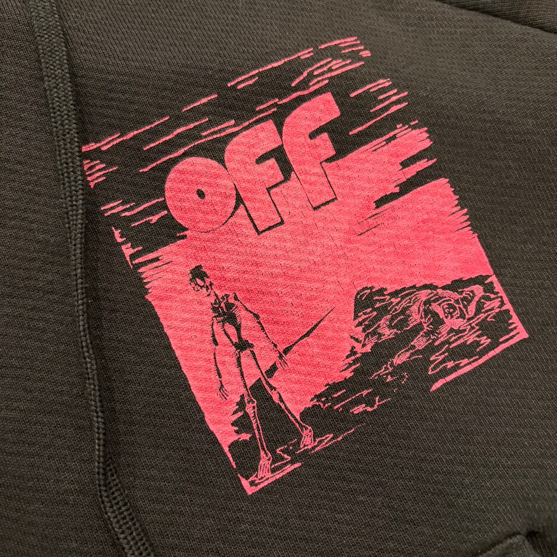 [S] OFF-WHITE 스켈레톤 오프화이트 블랙 더블 후드티 C958 상품이미지4