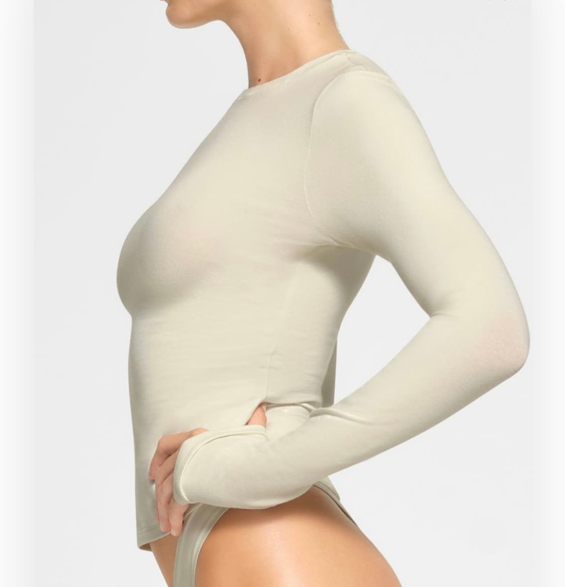 SKIMS 코튼저지 티셔츠 Bone컬러 새상품 S 상품이미지2