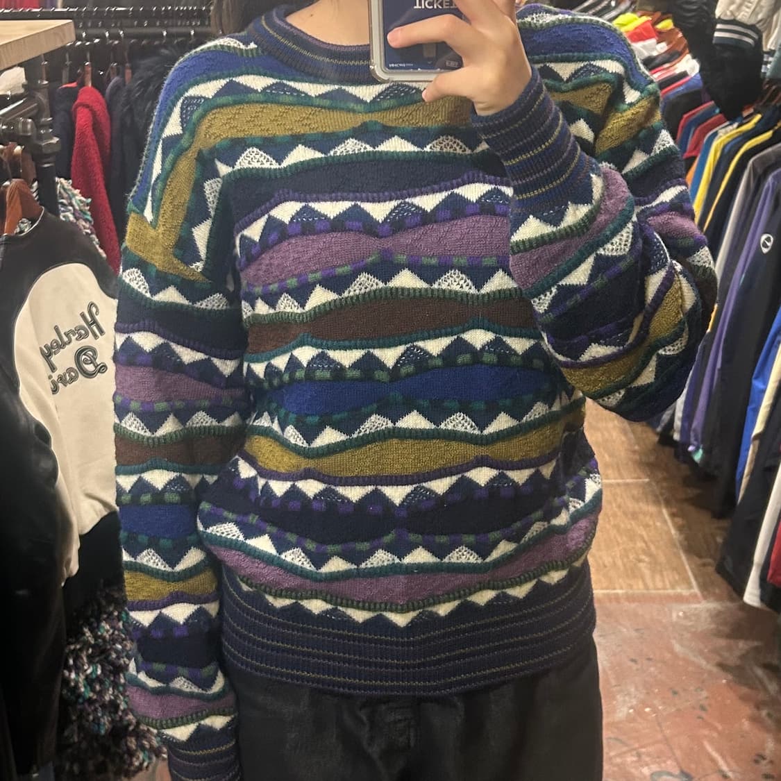 [HI] 지오메트릭 패턴 울 니트 상품이미지1