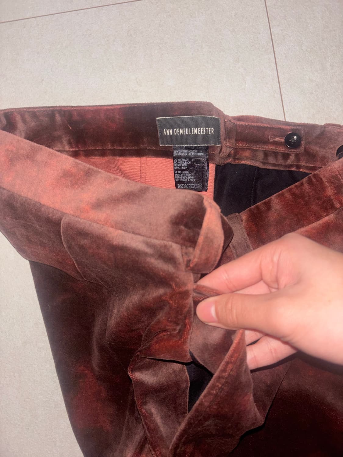 앤드뮐미스터 벨루어 팬츠 상품이미지2