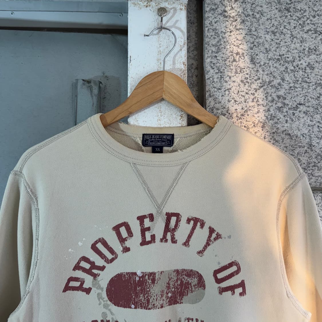 폴로 진스 빈티지 디스트레스드 로고 맨투맨 상품이미지3