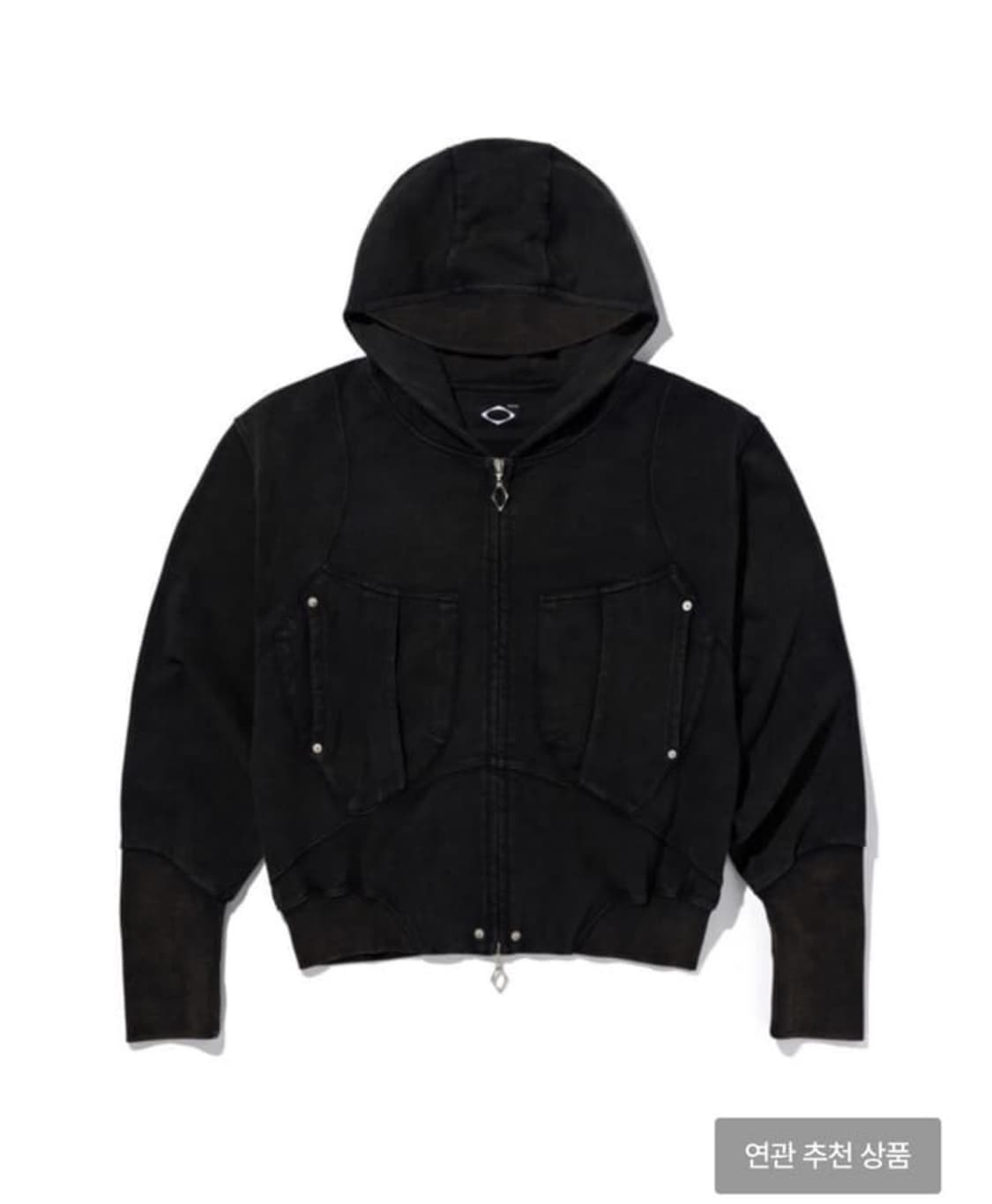 미스치프 빅 포켓 후드집업 워시드 블랙 BIG POCKET HOODIE 상품이미지1