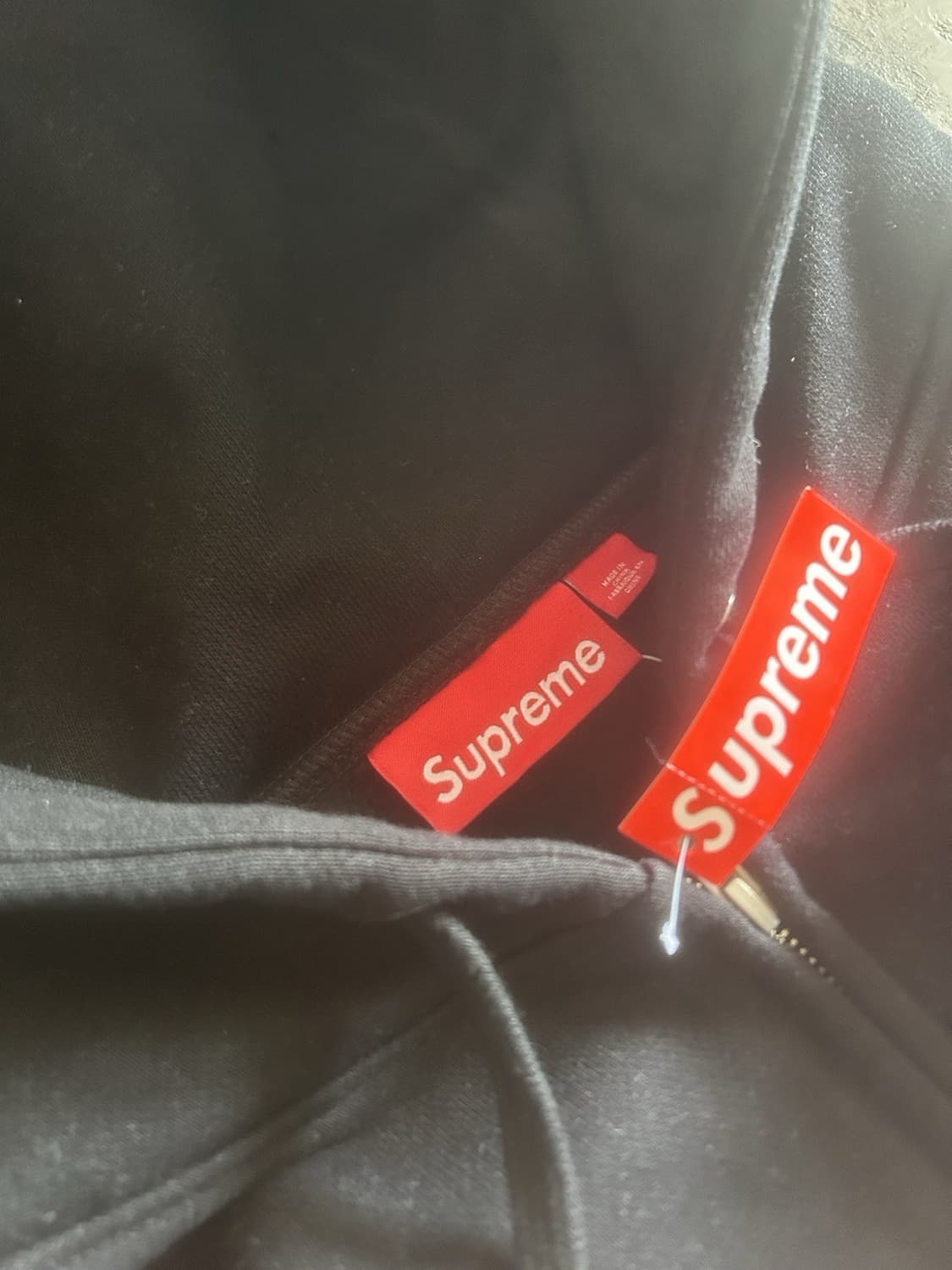 20FW 슈프림 빅 로고 패널 후드집업 상품이미지2