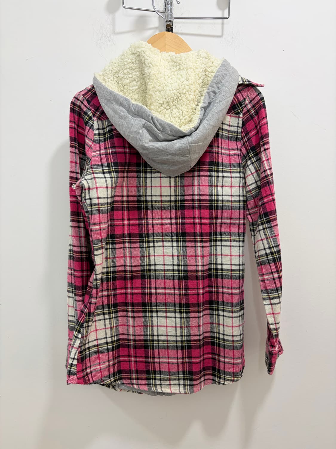 Wazp 핑크 레이어드 후드집업 상품이미지7