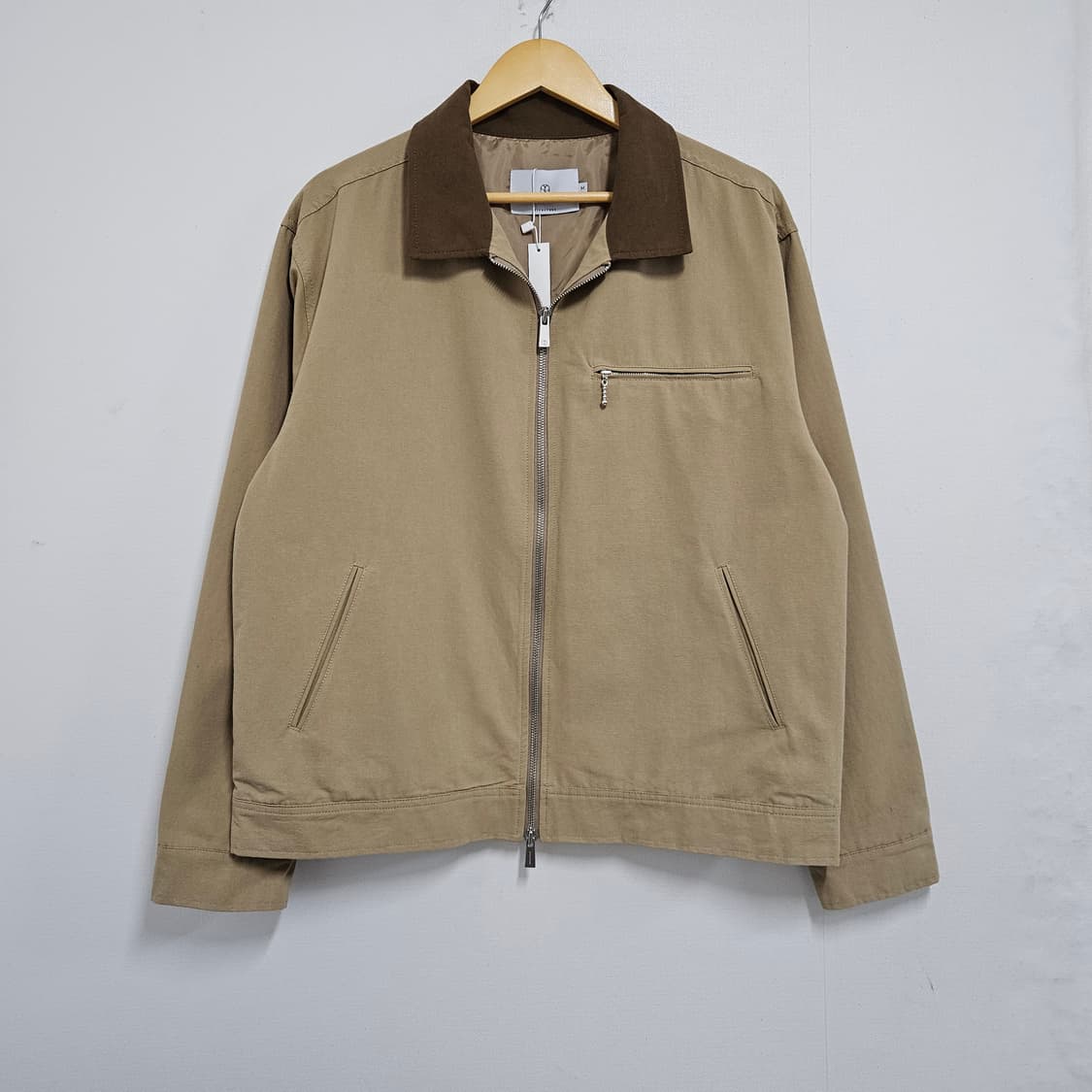 M 100) 새상품 시그니처 워크자켓 베이지 상품이미지2