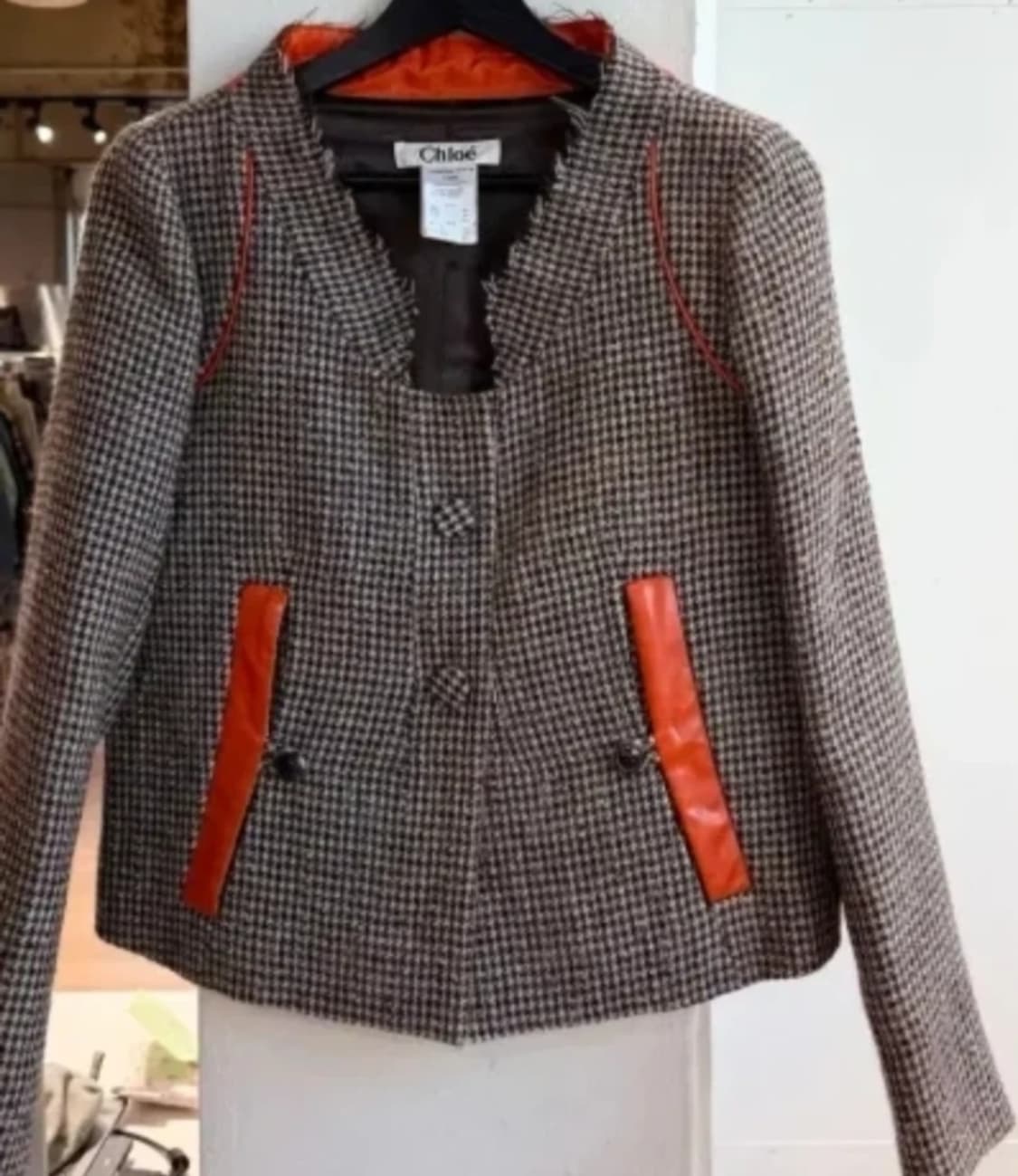 (정품)Chloe 체크 자켓 44-55 상품이미지1