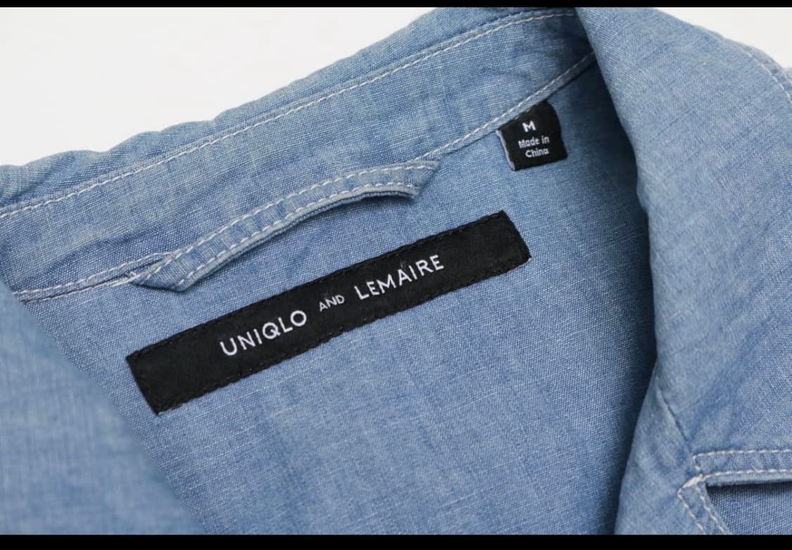 [L] 유니클로x르메르 샴브레이 블루종 자켓 상품이미지2