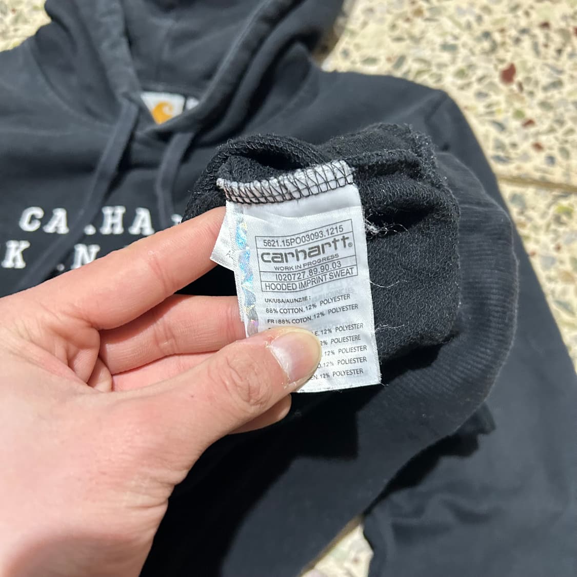 칼하트(Carhartt wip) 블랙 후드티 상품이미지5