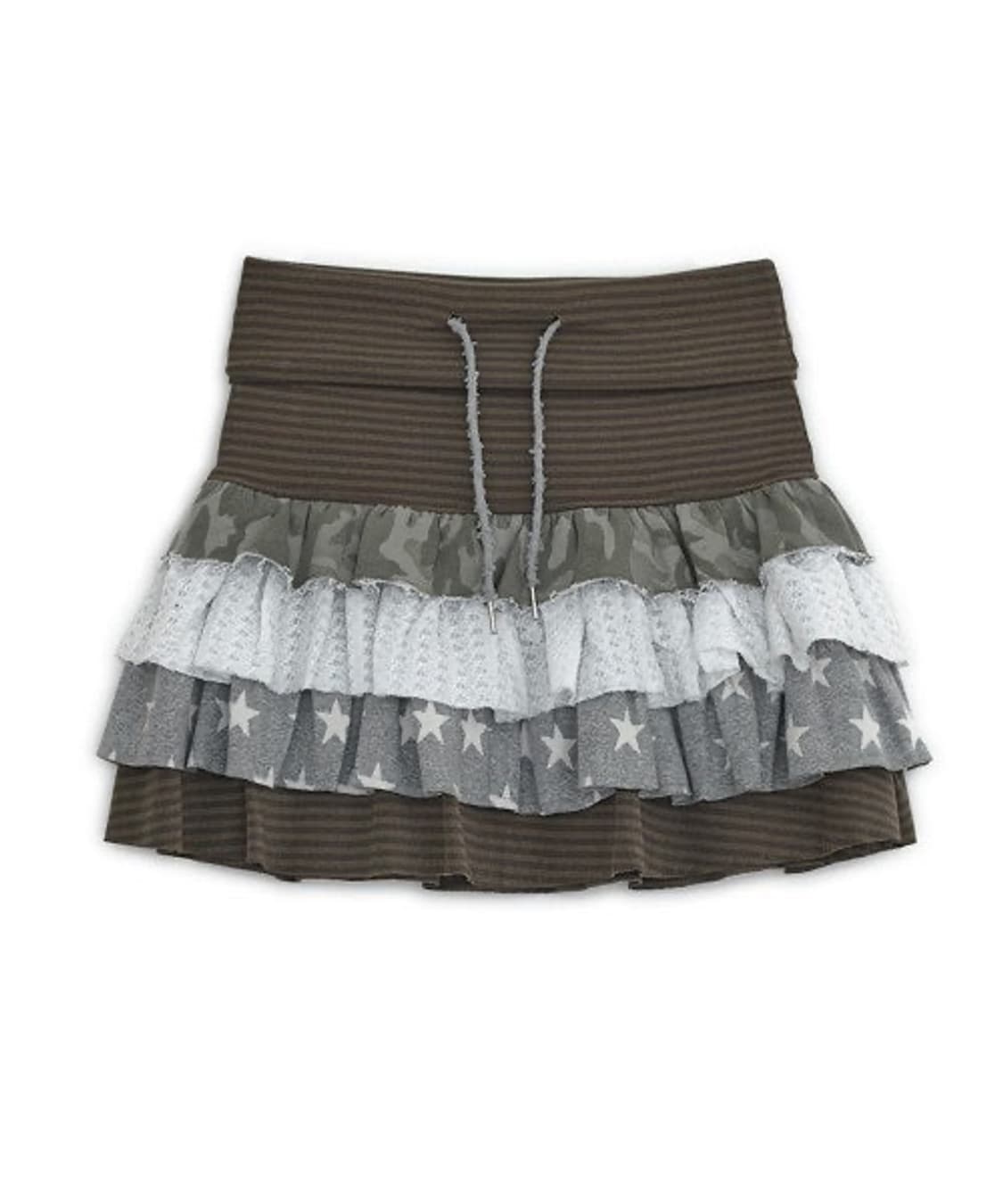 캉캉 레이어드 스커트 브라운 상품이미지1