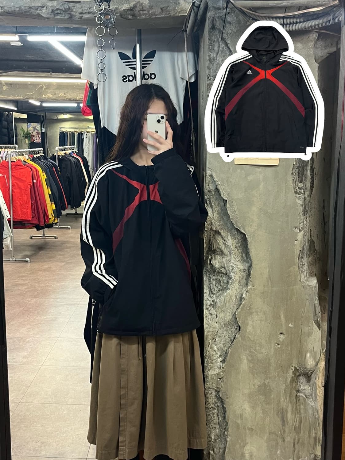 아디다스 후드 바람막이 블랙 100 #csz2091 상품이미지1