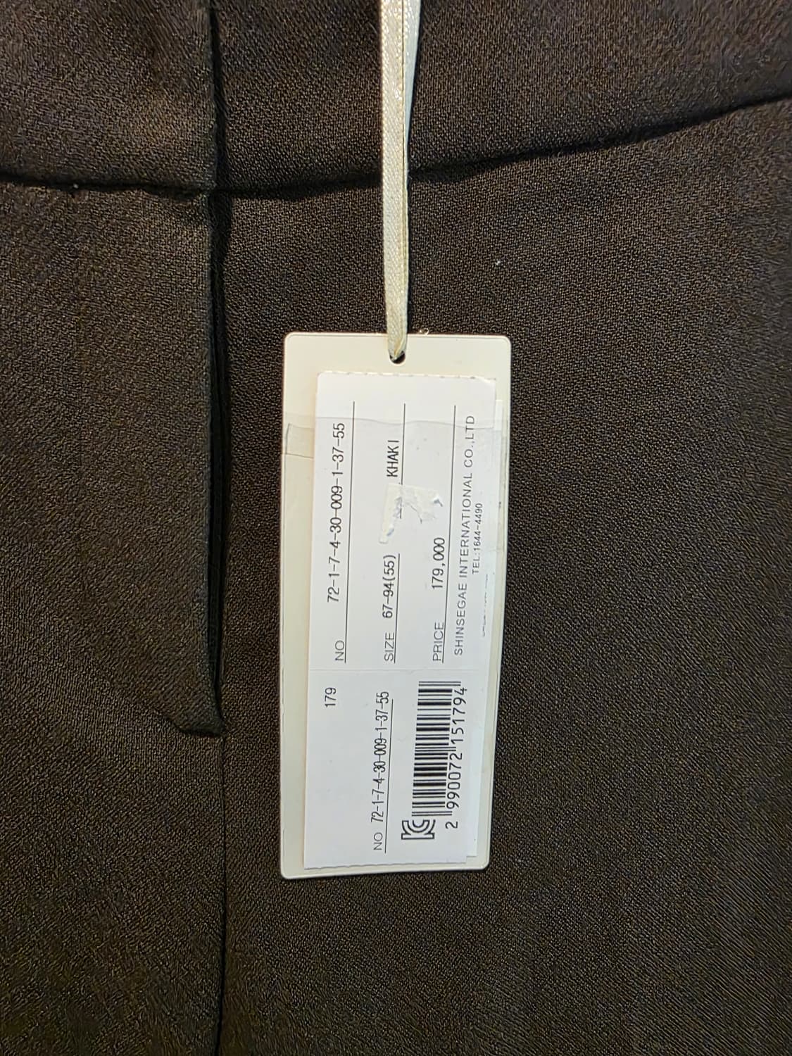 (179,000원 택 있음) g_cut 지컷 간절기 슬랙스 카키(55) 상품이미지3