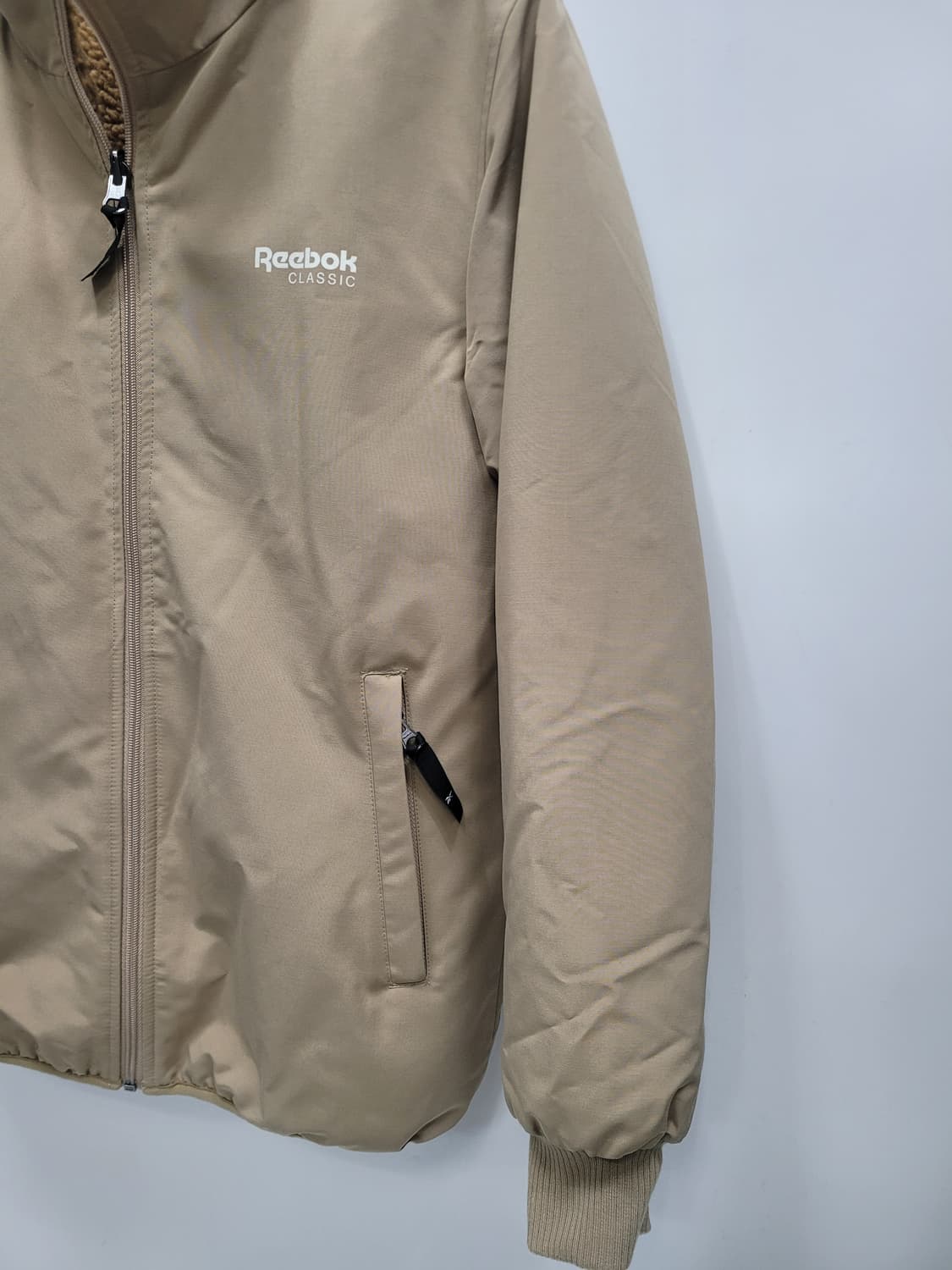 리복x커버낫 리버서블 플리스 점퍼 자켓 / 남 S 연브라운 상품이미지7