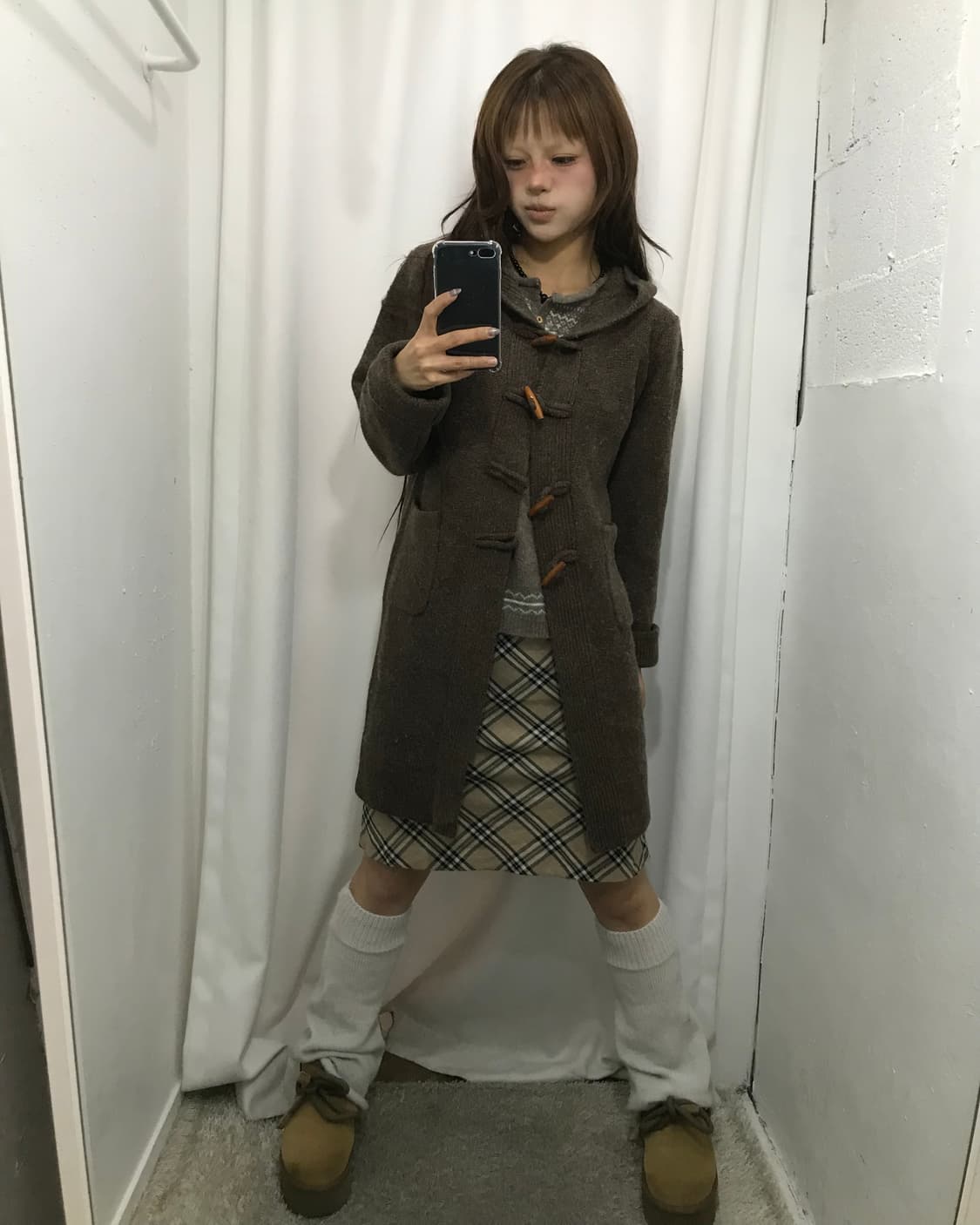 🪹따뜻한 브라운 체크 코디 세트 🪹 상품이미지2