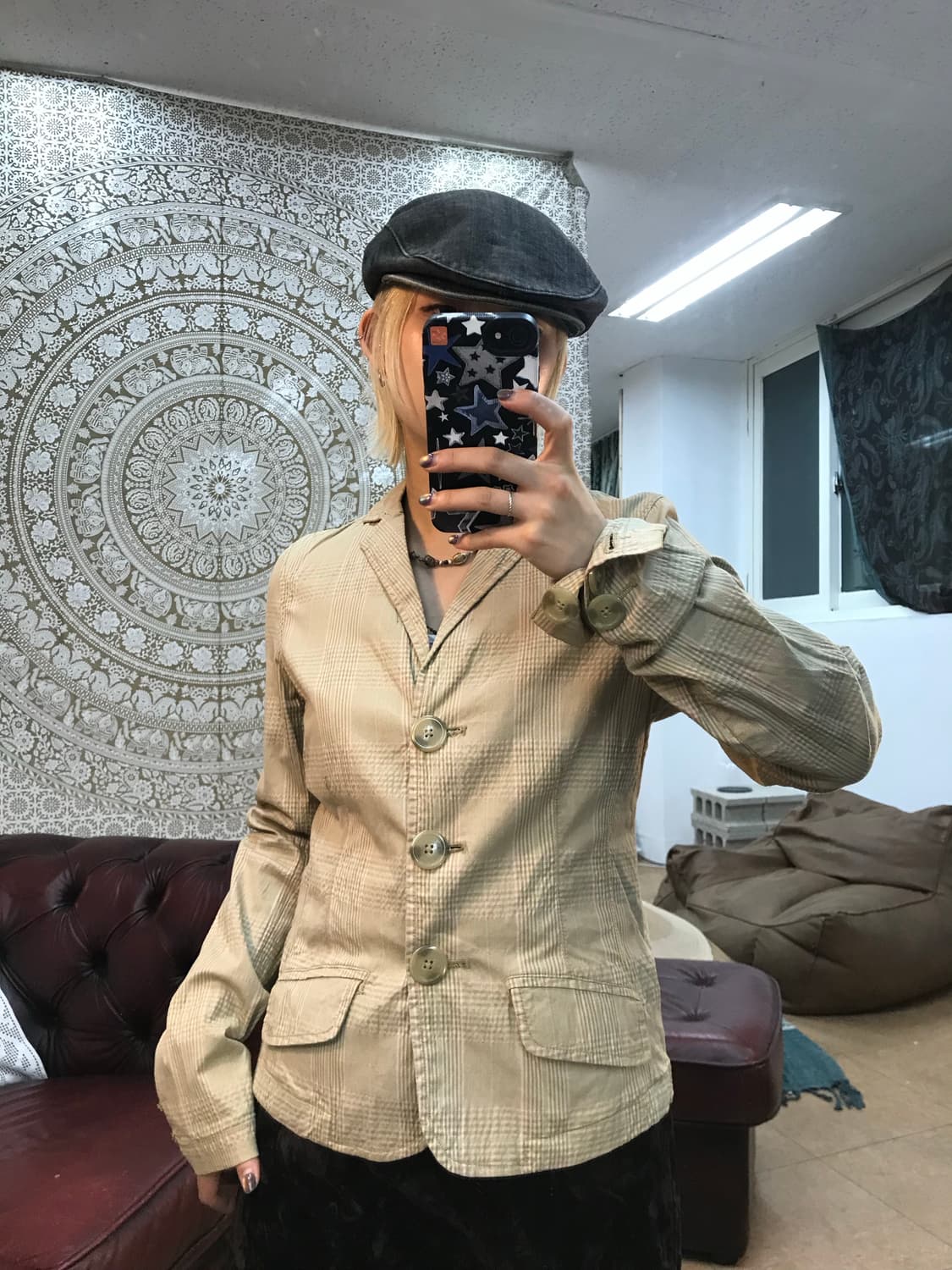 아베크롬비 체크 코튼 블레이저 자켓 상품이미지1