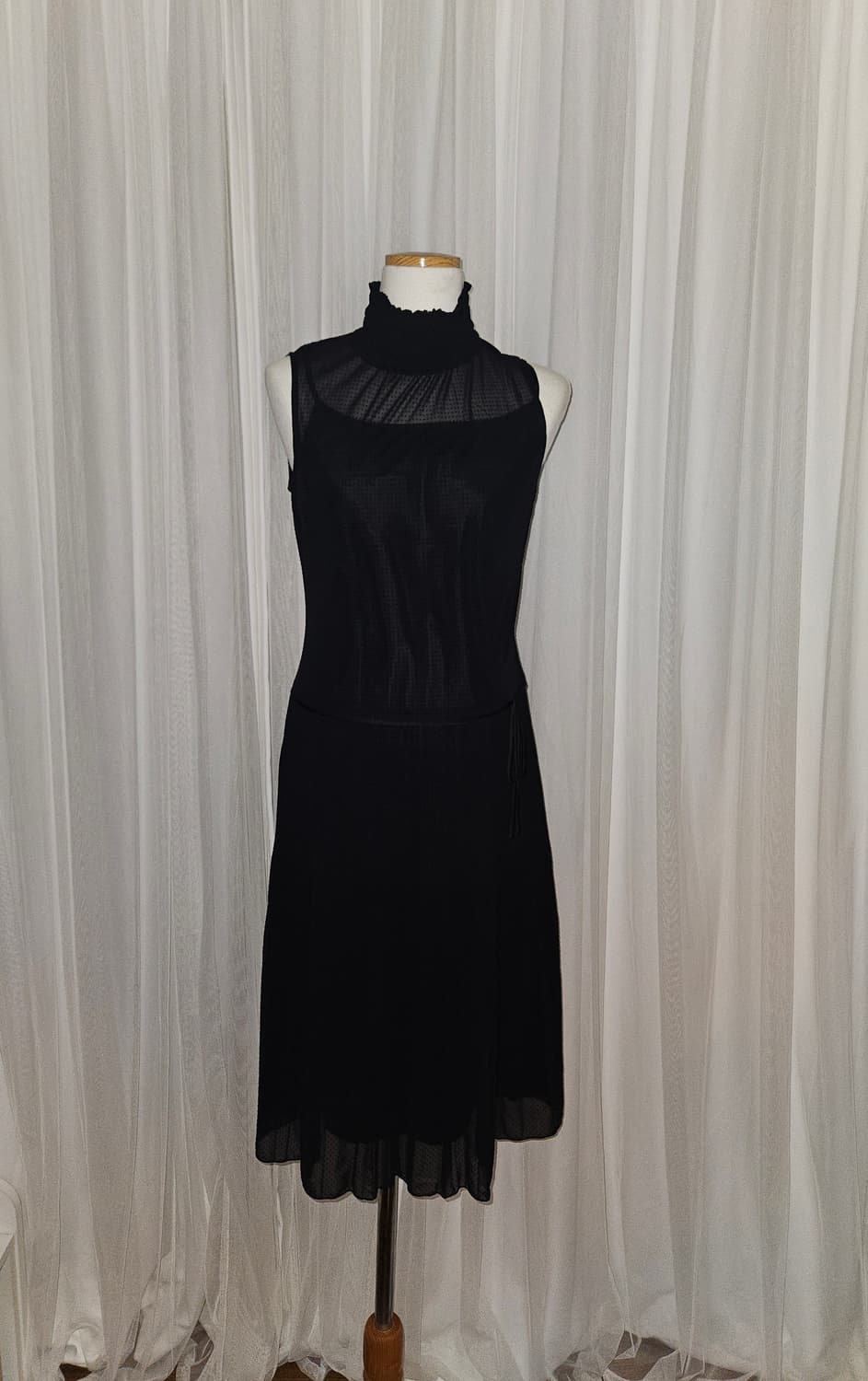 comme ca ism 셔링 홀터넥 리본 플리츠 원피스 공겜여주 히메갸루 상품이미지1